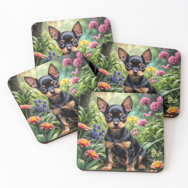 Item preview, Arlo English Toy Terrier Puppy Portrait designed and sold by Heart and Soul Studio.