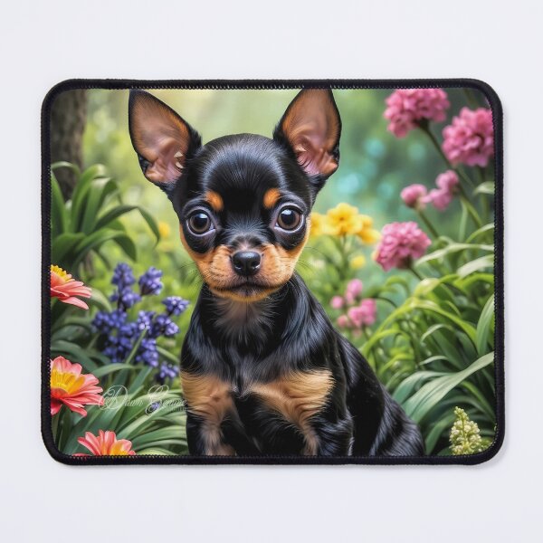 Item preview, Arlo English Toy Terrier Puppy Portrait designed and sold by Heart and Soul Studio.