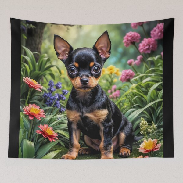 Item preview, Arlo English Toy Terrier Puppy Portrait designed and sold by Heart and Soul Studio.