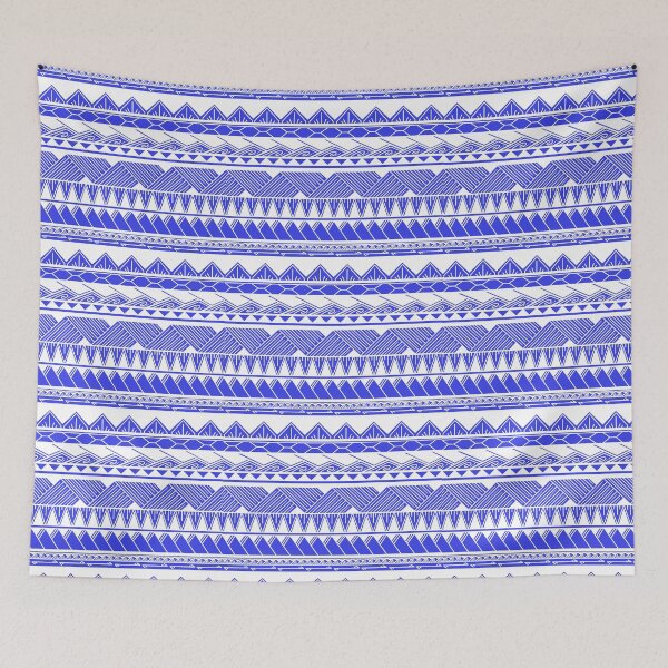 Item preview, White and Light Blue Tribal Pattern designed and sold by Steeb757.