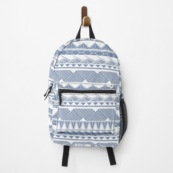 Item preview, White and Lighter Blue Tribal Pattern designed and sold by Steeb757.