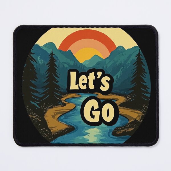 Item preview,  Let’s Go – Retro River Adventure designed and sold by Anarodic.