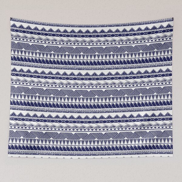 Item preview, White and Navy Blue Tribal Pattern designed and sold by Steeb757.