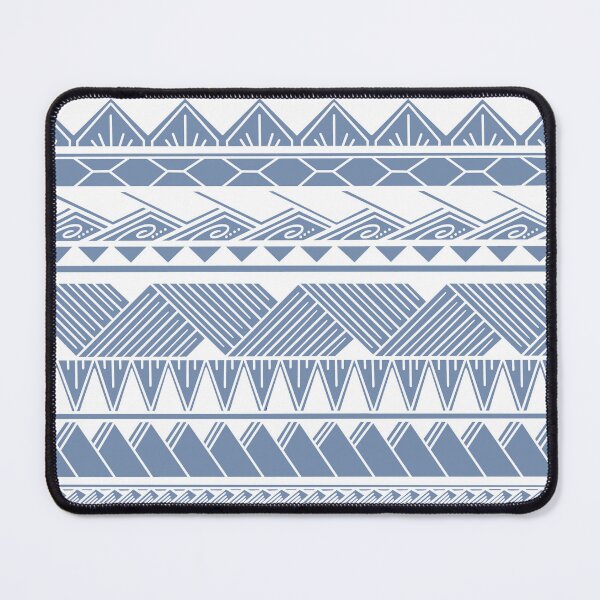 Item preview, White and Lighter Blue Tribal Pattern designed and sold by Steeb757.