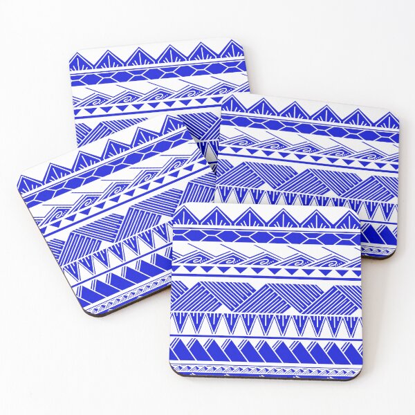 Item preview, White and Blue Tribal Pattern designed and sold by Steeb757.