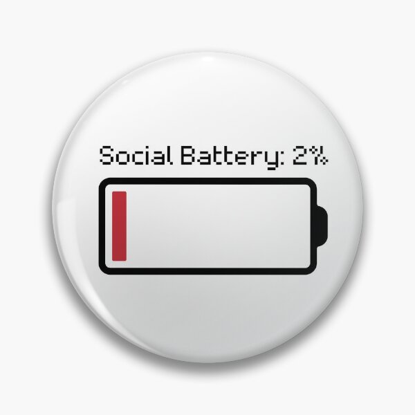 Item preview, Social Battery: 2% – Funny Introvert Sticker Shirt Mug designed and sold by LootRespawn.