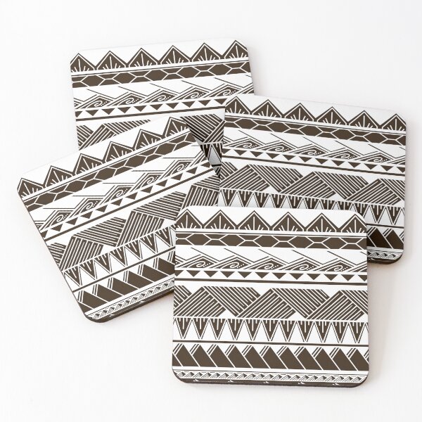 Item preview, White and Dark Brown Tribal Pattern designed and sold by Steeb757.