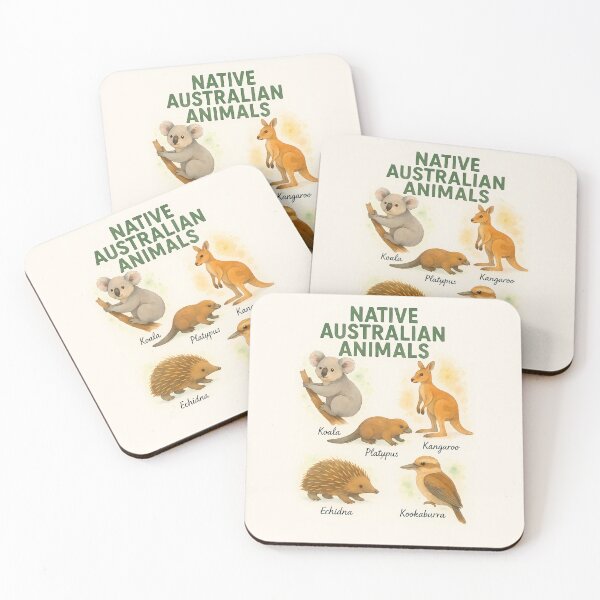 Item preview, Native Australian Animals Infographic Illustration Art Vintage designed and sold by KrisSidDesigns.