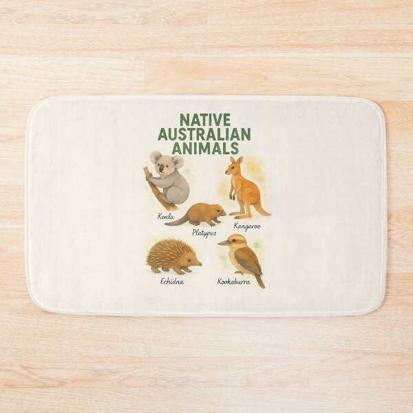 Item preview, Native Australian Animals Infographic Illustration Art Vintage designed and sold by KrisSidDesigns.