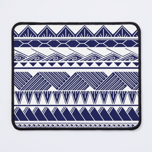Item preview, White and Navy Blue Tribal Pattern designed and sold by Steeb757.