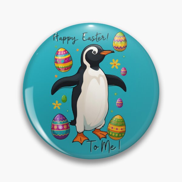 Item preview, Happy Easter To Me, Happy Easter Penguin, Happy Easter, Penguin, designed and sold by GOLDENGARDENART.