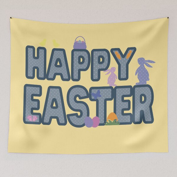 Item preview, Happy Easter - Whimsical Holiday Typography designed and sold by FaeryNuff.