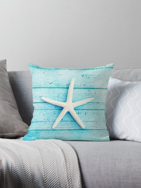 Artikel-Vorschau von Starfish-Strand-Fotografie, Aqua Blue Coastal Turquoise, designt und verkauft von Carolyn Cochrane.