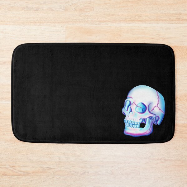 Item preview, Anatomical human skull in blue, pink, magenta and turquoise with black border designed and sold by katecheerycake.