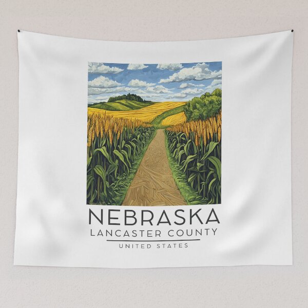 Item preview, A Vintage Poster of Lancaster County - Nebraska - US  designed and sold by GoodOldVintage.