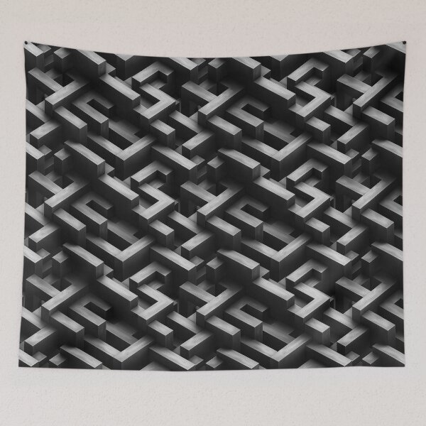 Item preview, Monochrome Geometric Maze designed and sold by NTGUILTY.