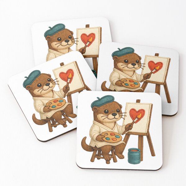 Item preview, Artist Otter Embroidered Patch – Wholesome Creative Moment designed and sold by #Adulting Central.