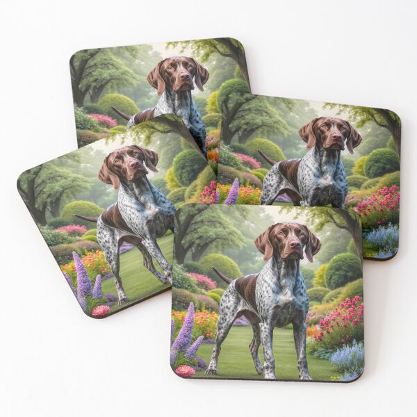 Item preview, Travis German Shorthair Pointer Dog Portrait designed and sold by Heart and Soul Studio.