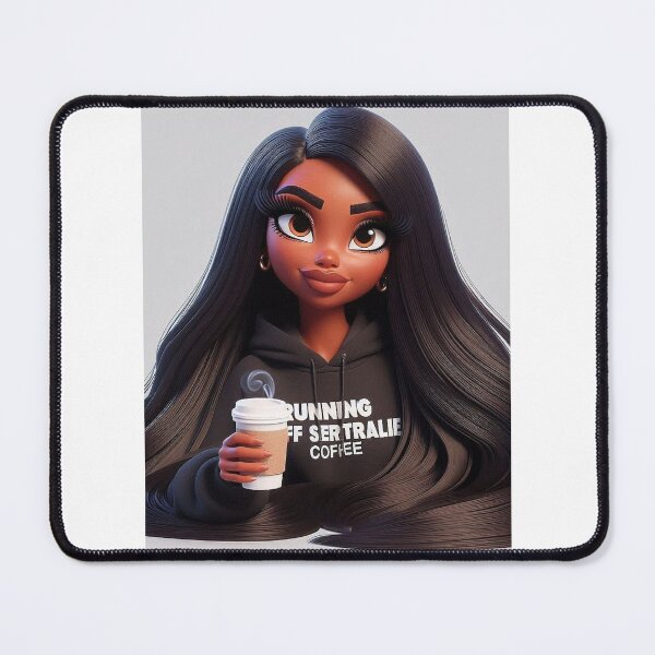 Item preview, Copy of Running off Sertraline& coffee Toonie female design designed and sold by Savage.SelfHelp .