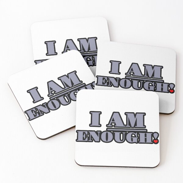 Item preview, I am enough! Grey designed and sold by IHCounselling.