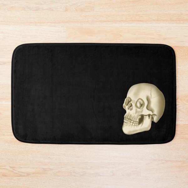 Item preview, Anatomical human skull in beige with black border designed and sold by katecheerycake.