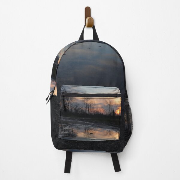 Item preview, Sunset Reflection in a Puddle – Nature Photography Prin designed and sold by tommy3613.