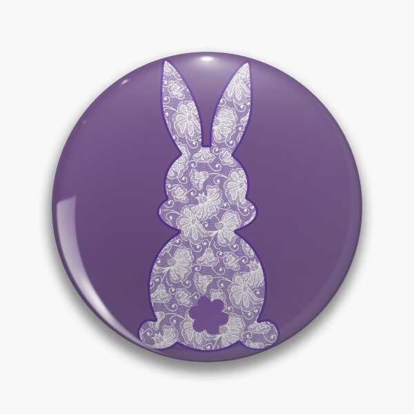 Aperçu de l'œuvre Silhouette de lapin de Pâques en dentelle printanière fantaisiste créée et vendue par FaeryNuff.