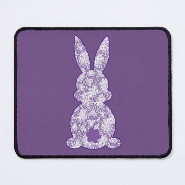 Aperçu de l'œuvre Silhouette de lapin de Pâques en dentelle printanière fantaisiste créée et vendue par FaeryNuff.