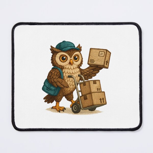 Item preview, Delivery Owl Embroidered Patch – Parcel Drop Adulting Life designed and sold by #Adulting Central.