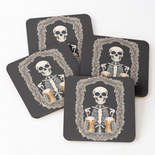 Item preview, Skeleton Dead Beer Drinker Earth tone Tie Dye designed and sold by AuroraXGreen.