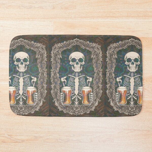 Item preview, Skeleton Dead Beer Drinker Earth tone Tie Dye designed and sold by AuroraXGreen.
