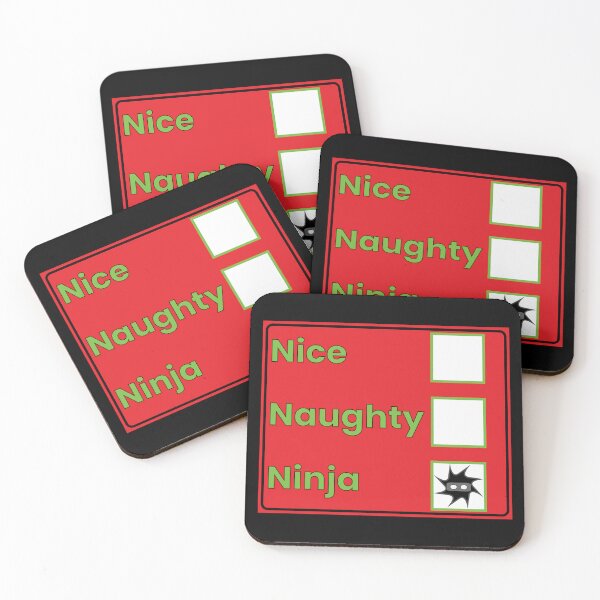 Item preview, Funny Nice Naughty Ninja Christmas Holiday Design designed and sold by MoePark.