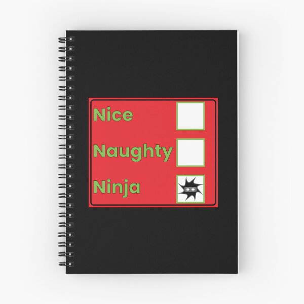 Item preview, Funny Nice Naughty Ninja Christmas Holiday Design designed and sold by MoePark.