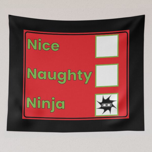 Item preview, Funny Nice Naughty Ninja Christmas Holiday Design designed and sold by MoePark.