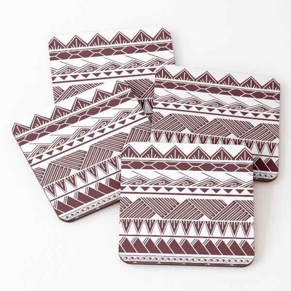Item preview, White and Maroon Tribal Pattern designed and sold by Steeb757.