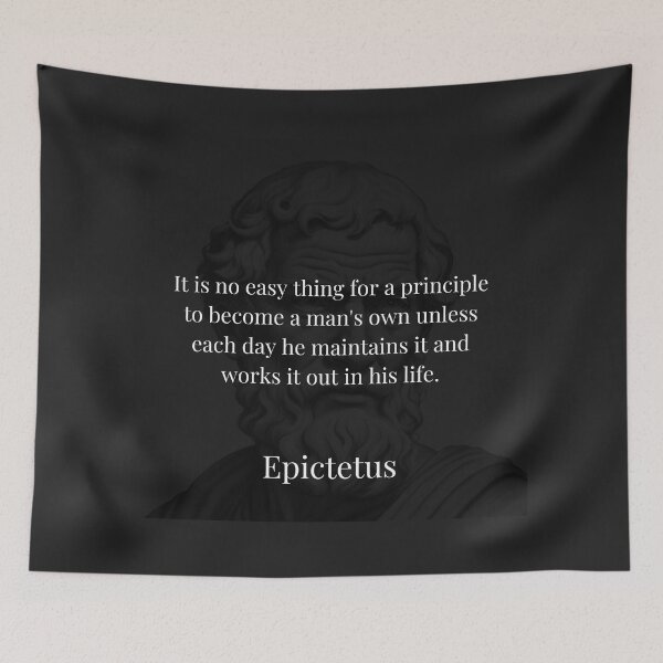 Item preview, Principles Require Daily Practice - Epictetus Stoic Philosophy designed and sold by DoseOPhilosophy.