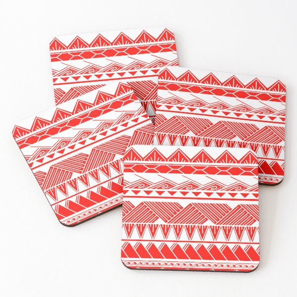 Item preview, White and Burnt Orange Tribal Pattern designed and sold by Steeb757.