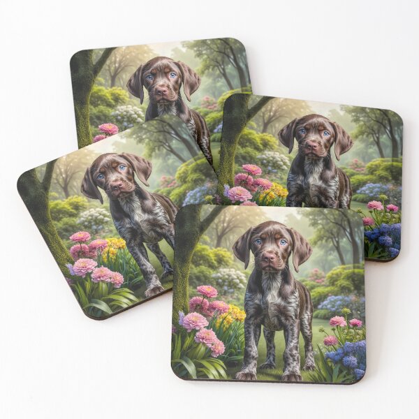 Item preview, Koda German Shorthair Pointer Puppy Portrait designed and sold by Heart and Soul Studio.