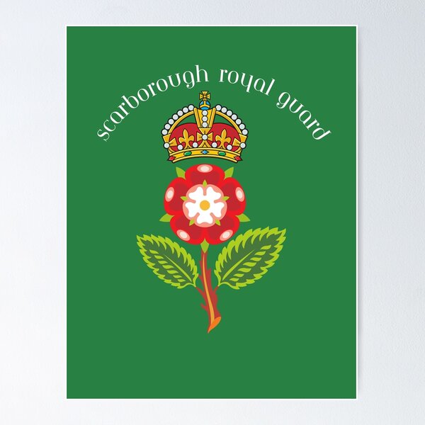 Item preview, Scarborough Royal Guard - Tudor rose and crown - white lettering designed and sold by ScarbyGuard.