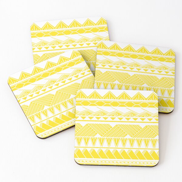 Item preview, White and Light Yellow Tribal Pattern designed and sold by Steeb757.
