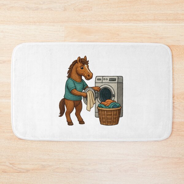 Item preview, Laundry Day Horse Embroidered Patch – Wholesome Adulting Vibes designed and sold by #Adulting Central.