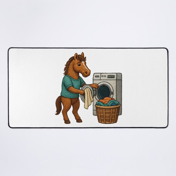 Item preview, Laundry Day Horse Embroidered Patch – Wholesome Adulting Vibes designed and sold by #Adulting Central.