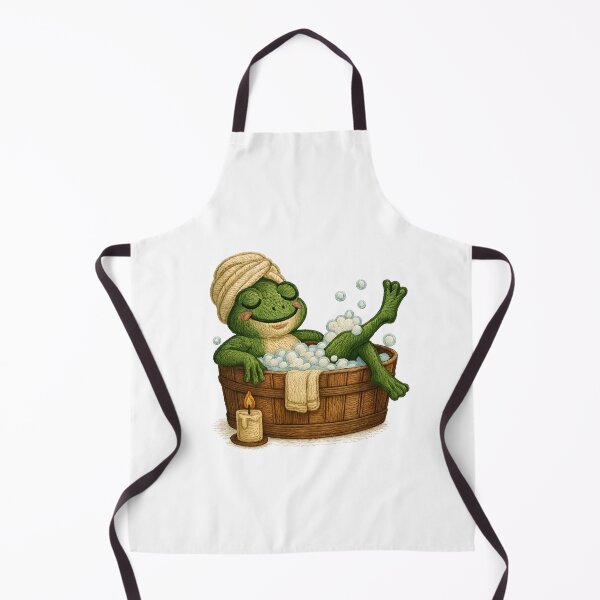 Item preview, Bathtime Frog Embroidered Patch – Self-Care Adulting Moment designed and sold by #Adulting Central.