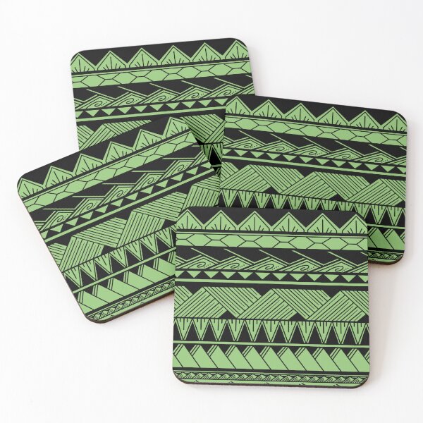 Item preview, Black and Spring Green Tribal Pattern designed and sold by Steeb757.