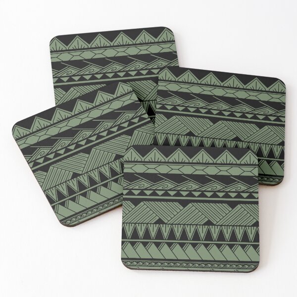 Item preview, Black and Moss Tribal Pattern designed and sold by Steeb757.