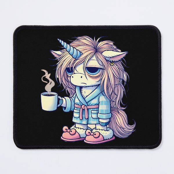 Item preview, Grumpy Morning Unicorn – Sleepy Fantasy Character designed and sold by Linework Studio.