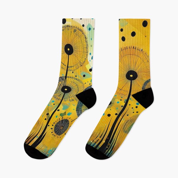 Item preview, Yellow Black Dandelion - Abstract designed and sold by sonjas.