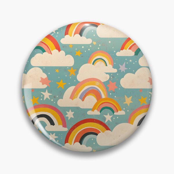 Item preview, Retro Rainbow Pattern  designed and sold by ChuckleSpace.