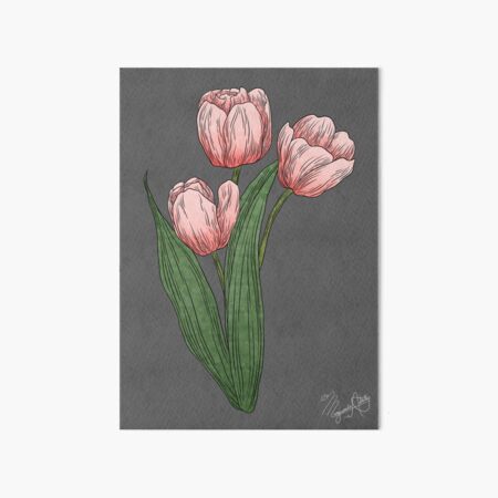 Aperçu de l'œuvre Fleurs de tulipes roses créée et vendue par Marguerite Artistry.