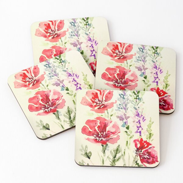 Item preview, Poppies and Lavender designed and sold by Kara Draws.